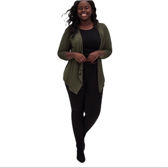 Pre-owned Torrid Super Soft Green Cardigan 2 - Picture 2 of 6